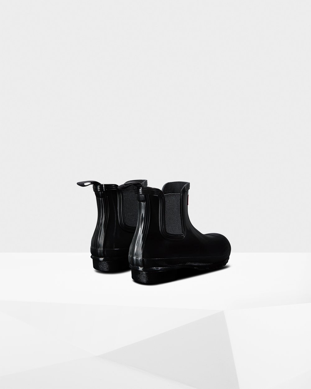 Womens Hunter Chelsea Boots Black - Original Gloss - 8945031-GC